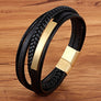 Cool leather bracelet GOLD